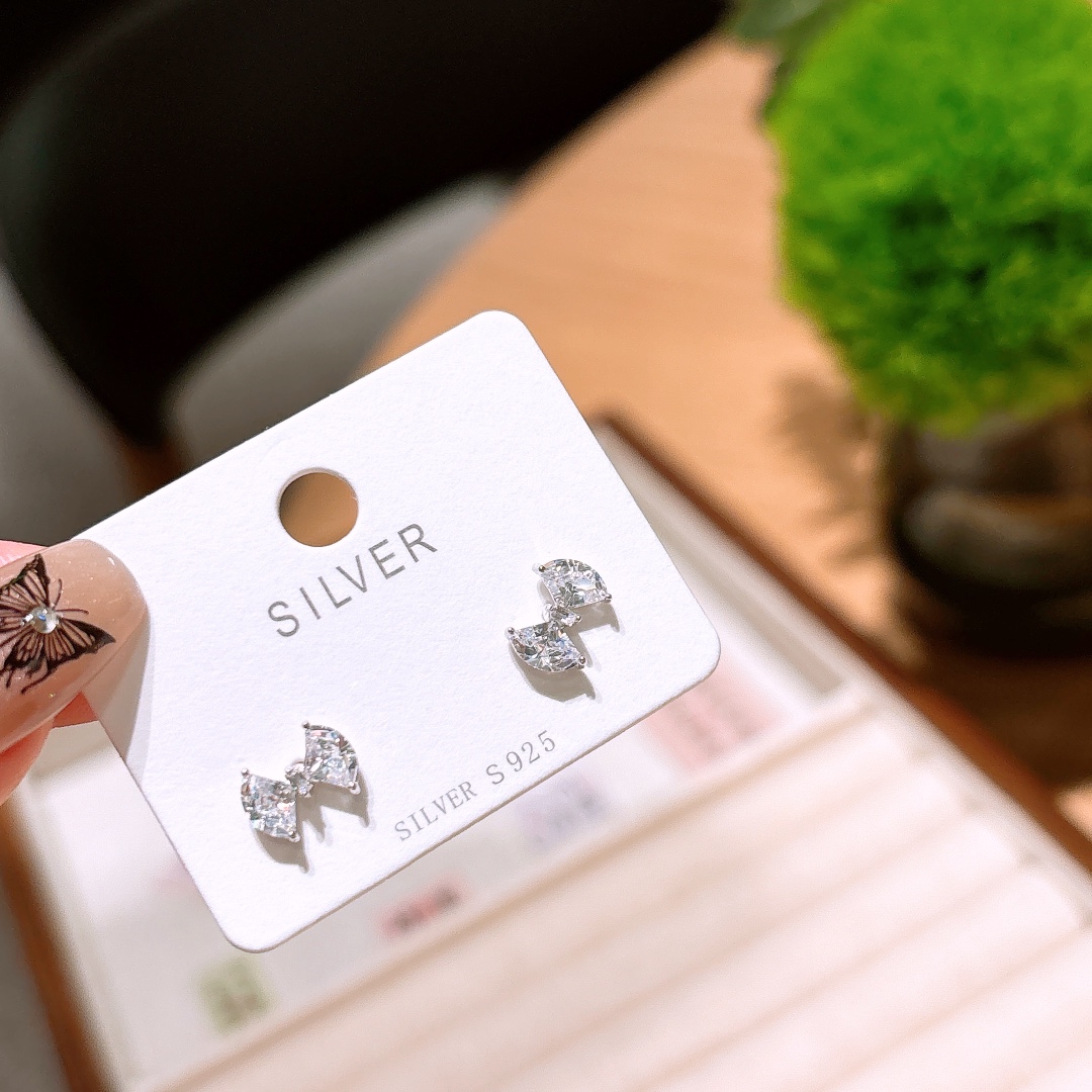 Low Allergy Silver Earrings Korean Style Spring Festival Gold