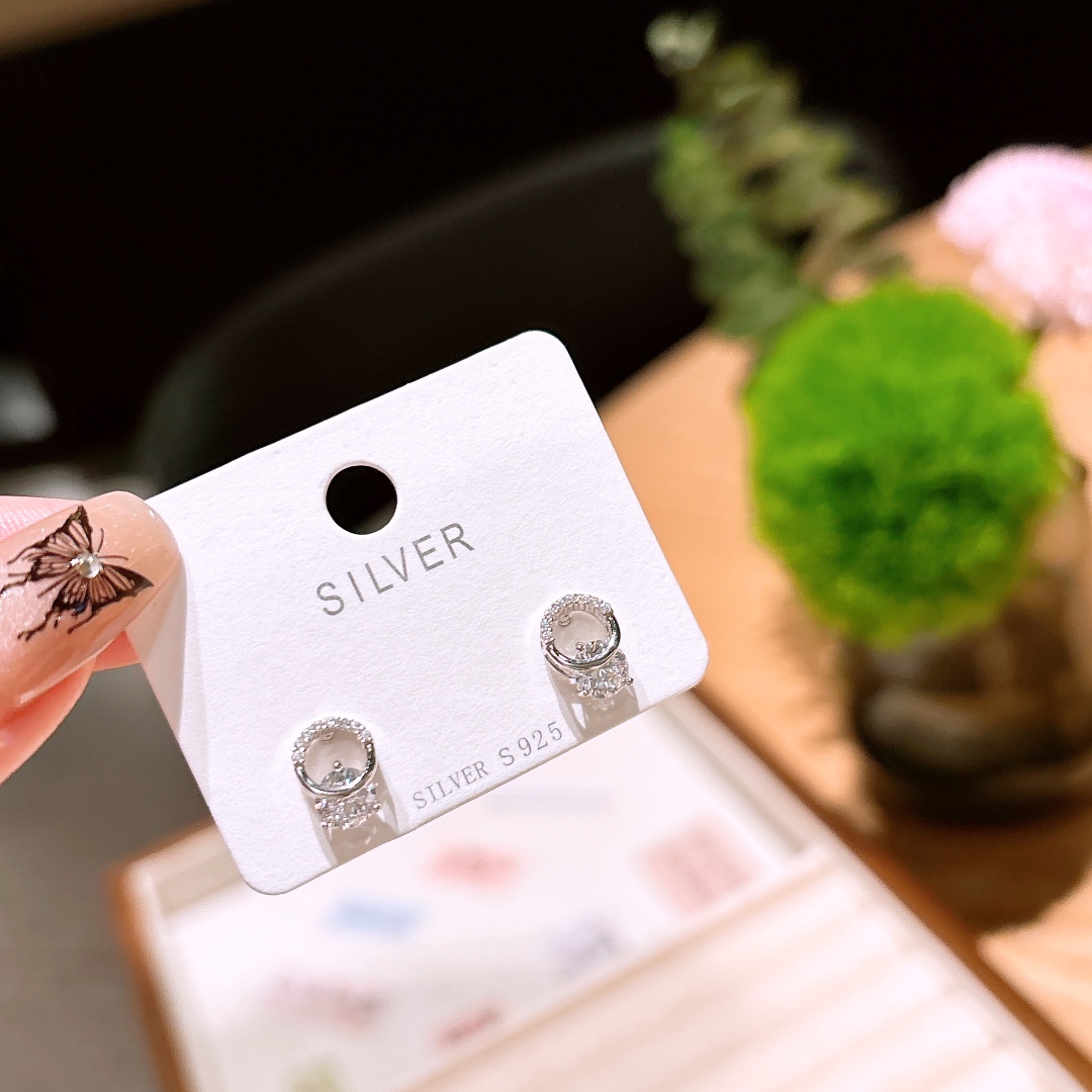 Solid Silver Earrings Elegant Confession Gold