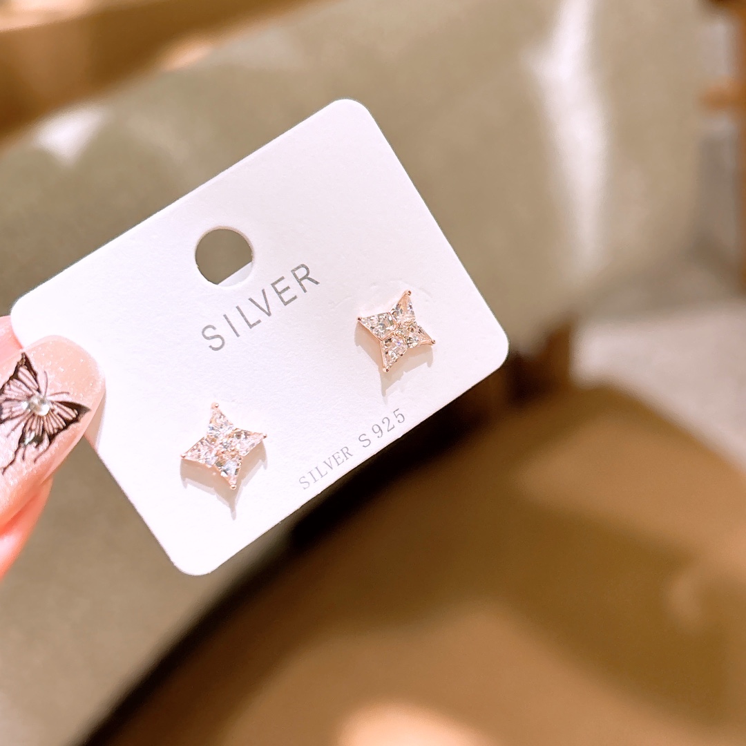 Solid Silver Earrings Playful Housewarming Gold