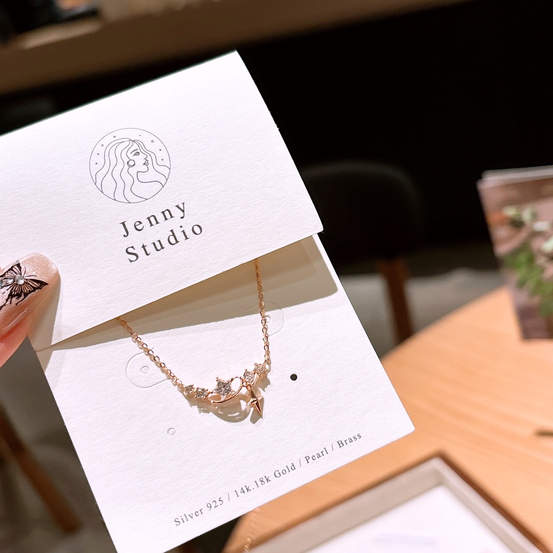 Low Allergy Silver Necklace Girly Engagement Gold