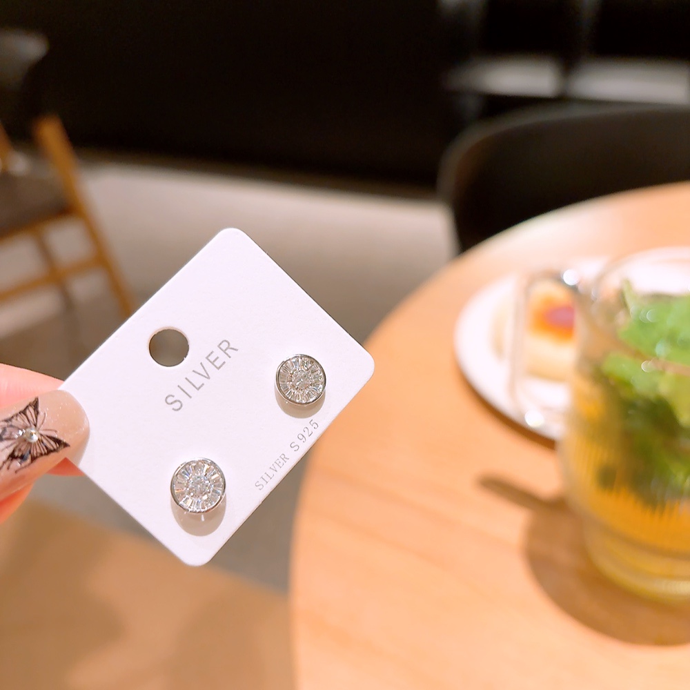 S925 Sterling Silver Earrings Light Luxury Confession Gold