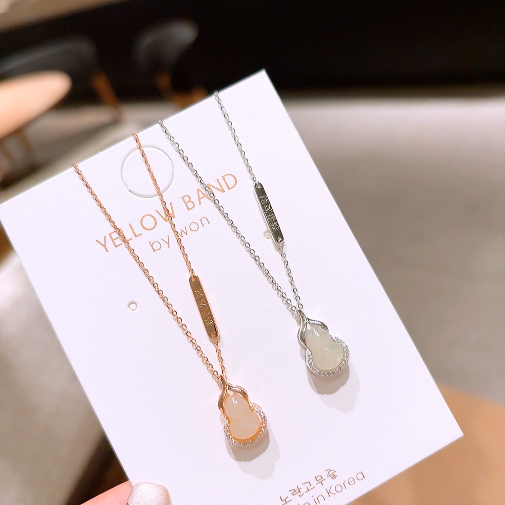 925 Silver Hetian Jade Necklace Lively Office Silver