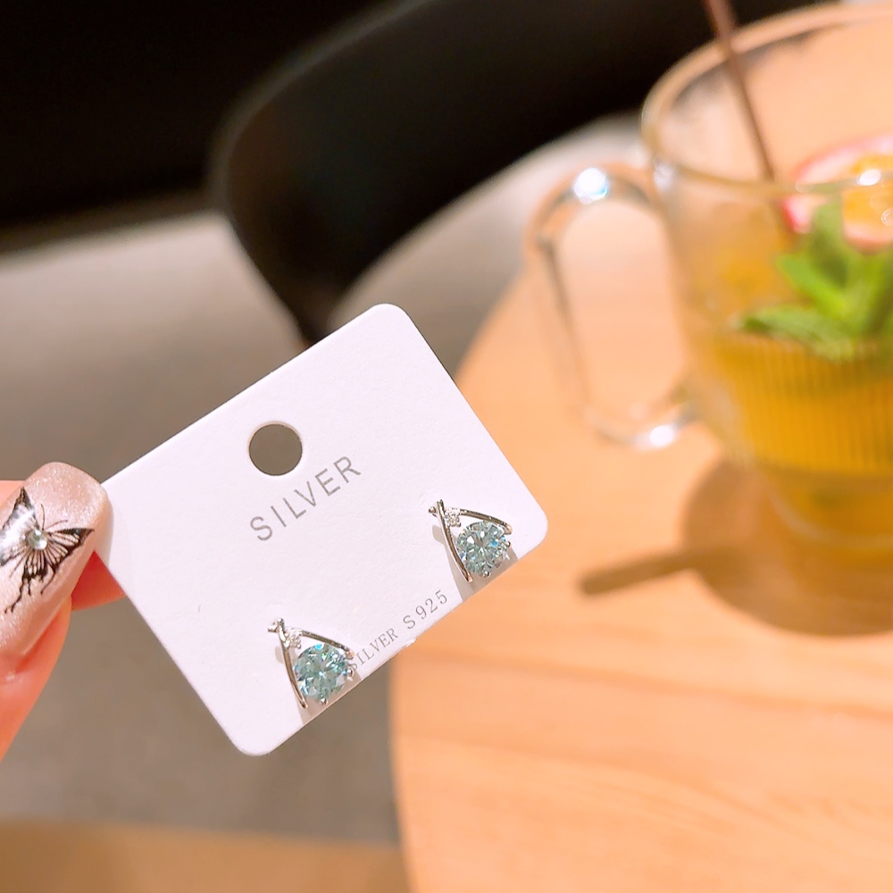 Solid Silver Earrings Ins Style Travel Gold