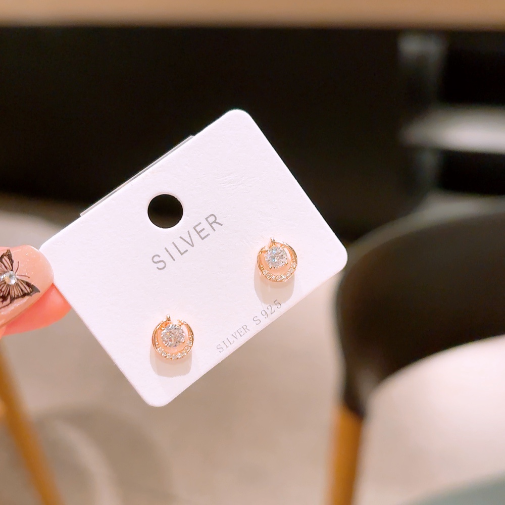 925 Silver Earrings Light Luxury Banquet Silver