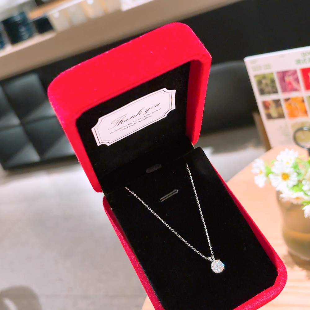 シック低アレルギー銀モアッサナイトネックレスゴールド 年次パーティー