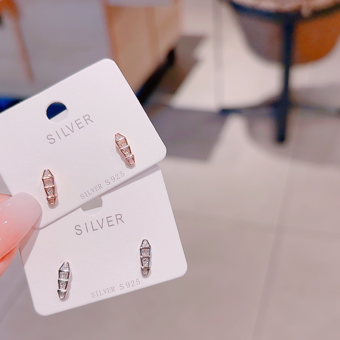 さわやか系低アレルギー銀イヤリングシルバー 通勤