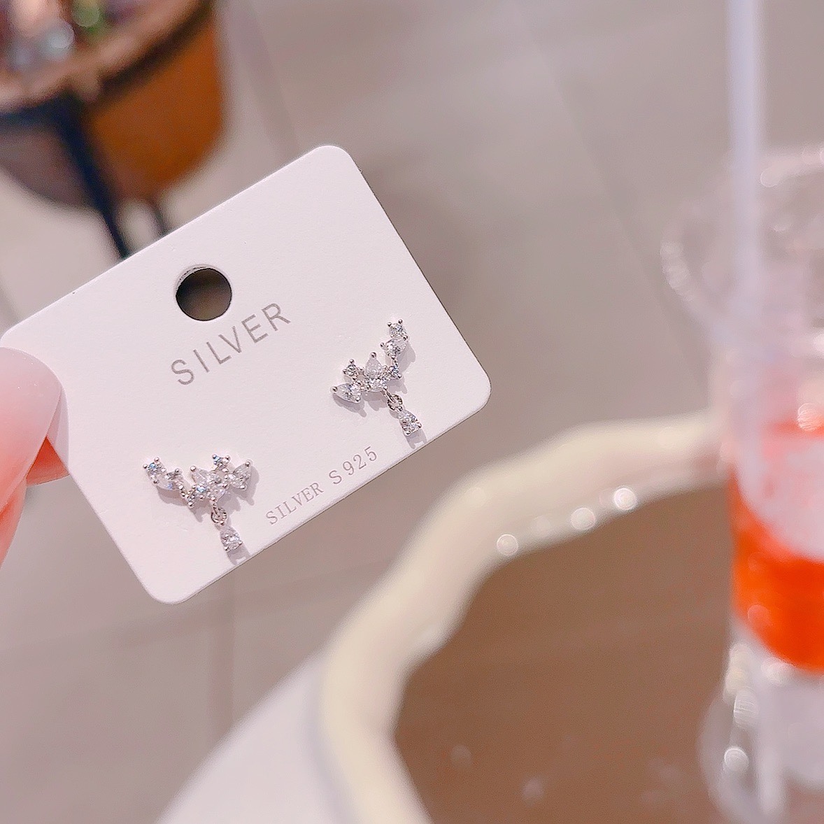 Nickelfreies Silber Ohrringe Schick Standesamt Silber