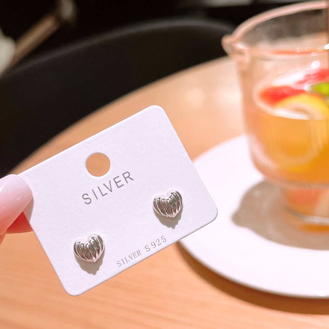 Fine Silver Earrings Korean Style Spring Festival Silver