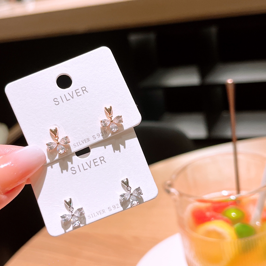 Nickelfreies Silber Ohrringe Verspielt Weihnachten Silber