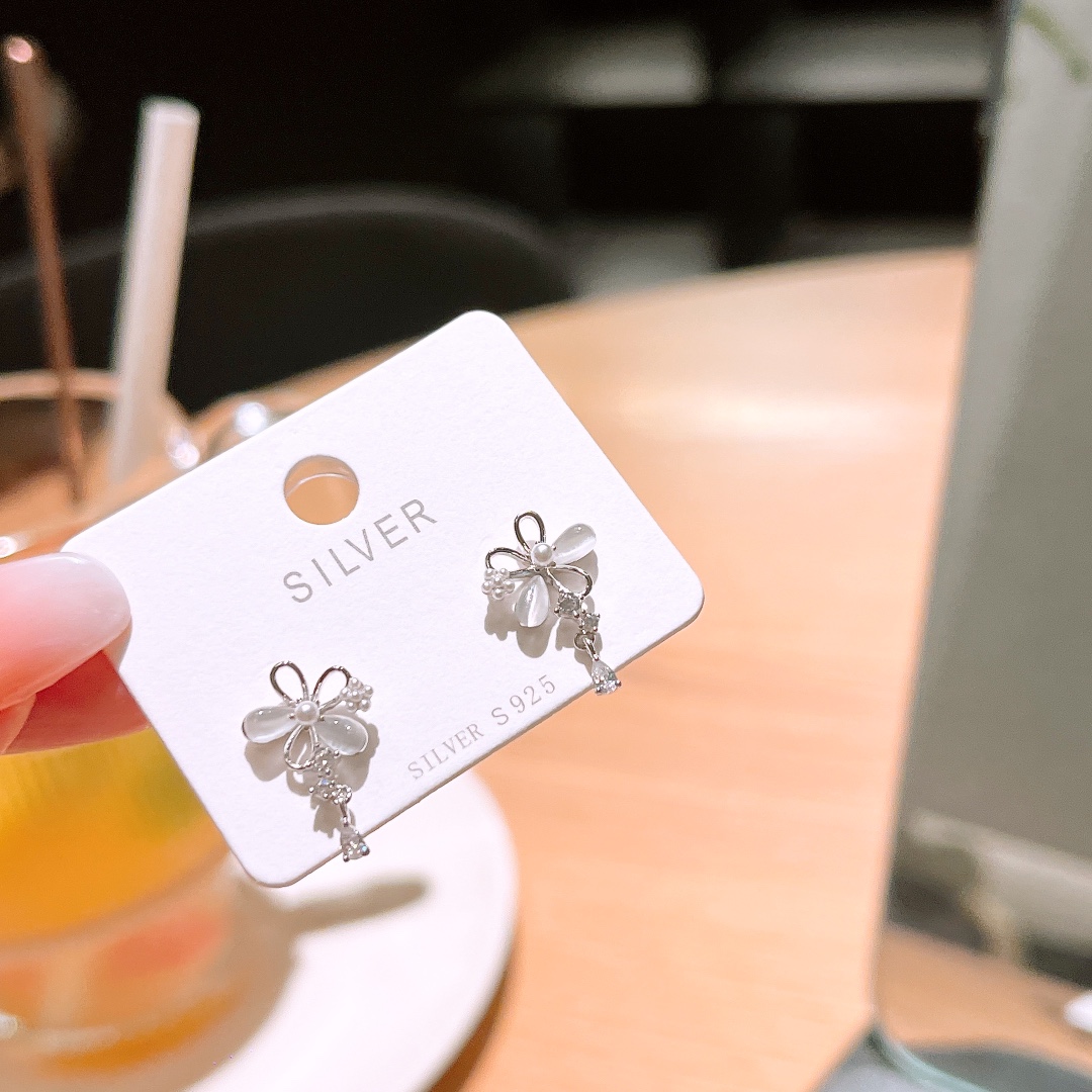 High Polish Silver Earrings Artistic Valentine's Day Gold