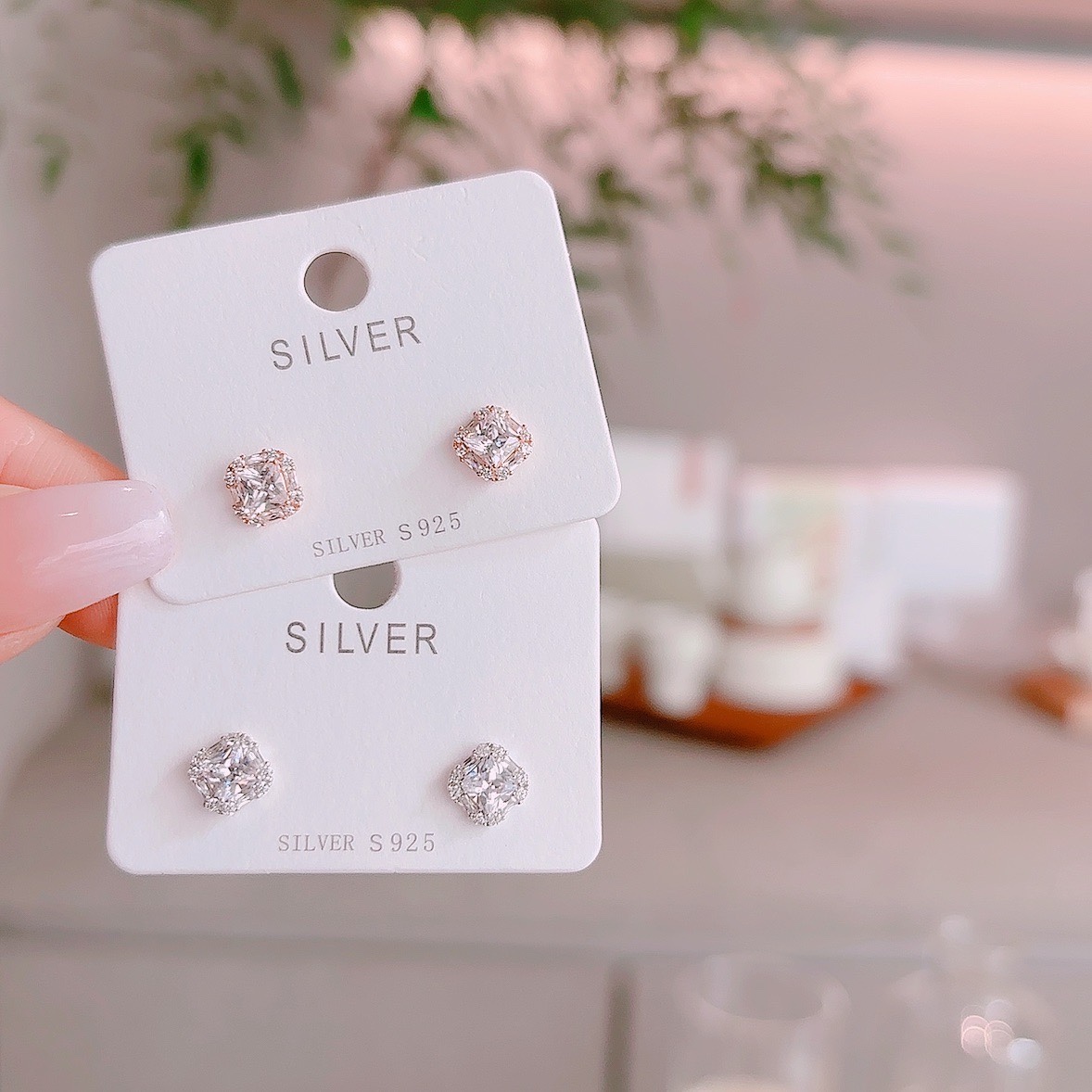 Feinsilber Ohrringe Ultra minimalistisch Für mich selbst Silber