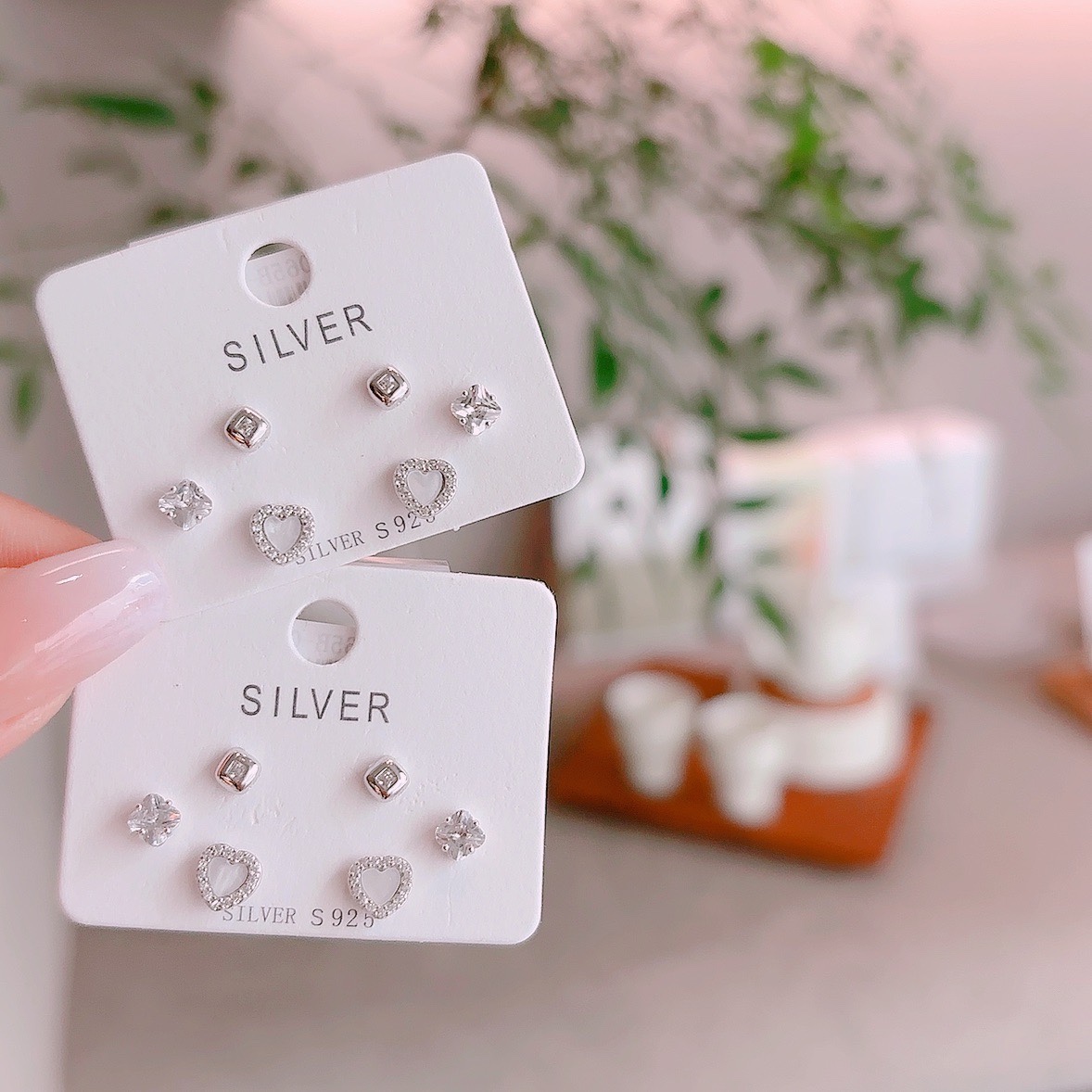 Nickel Free Silver Earrings Romantic New Year Silver