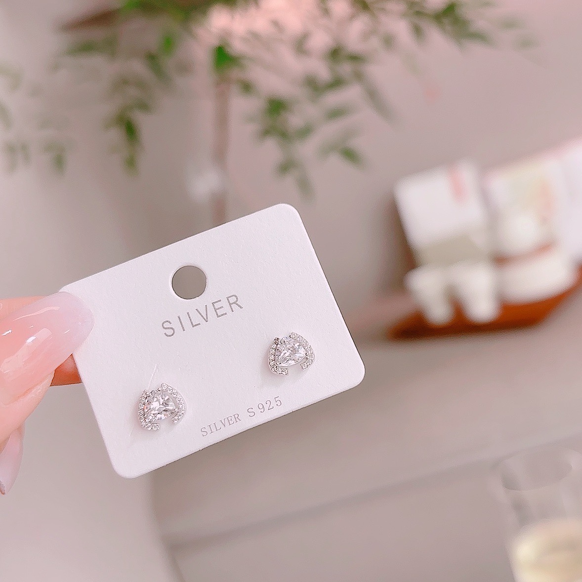 Nickel Free Silver Earrings Ins Style New Year Gold