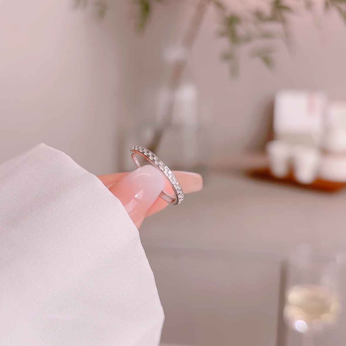 S925 Sterlingsilber Ring Zart Muttertag Silber