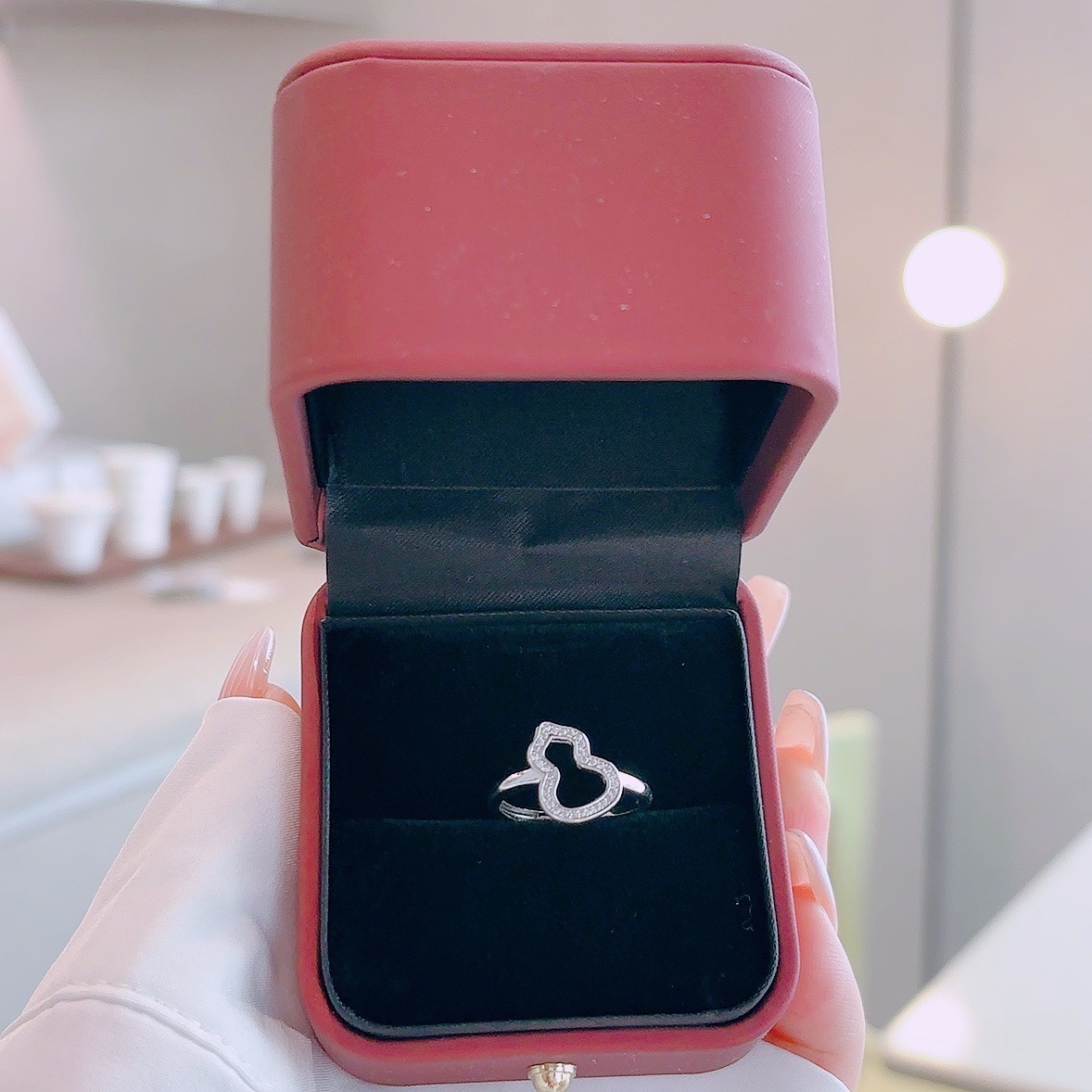 精巧純銀リングゴールド 年次パーティー