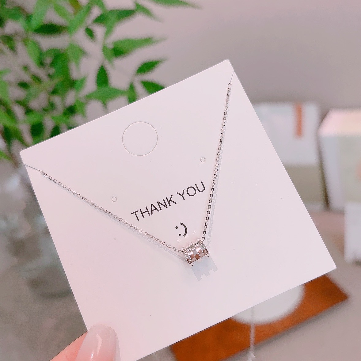 フレンチS925スターリングシルバーネックレスゴールド 母の誕生日