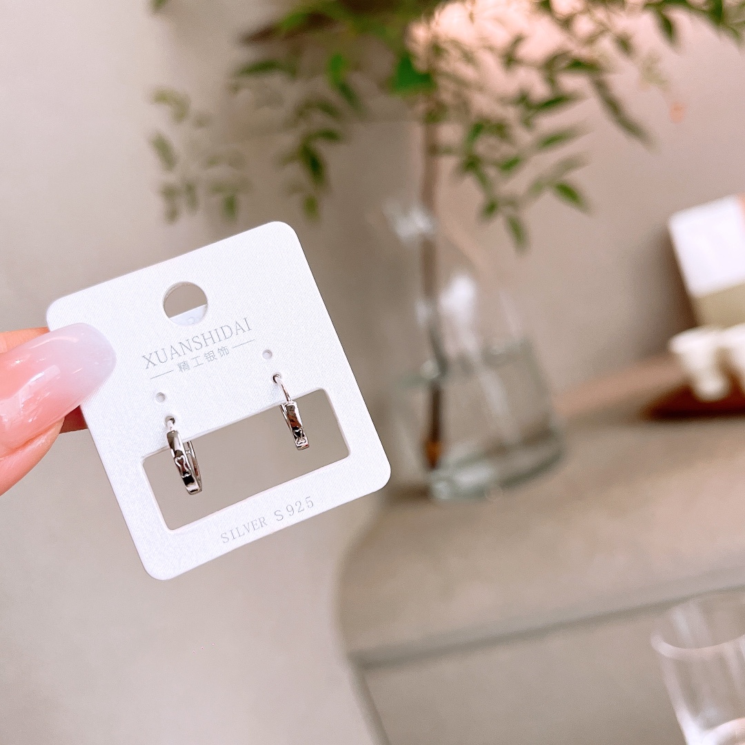 High Polish Silver Ear Cuffs Unique Office Silver