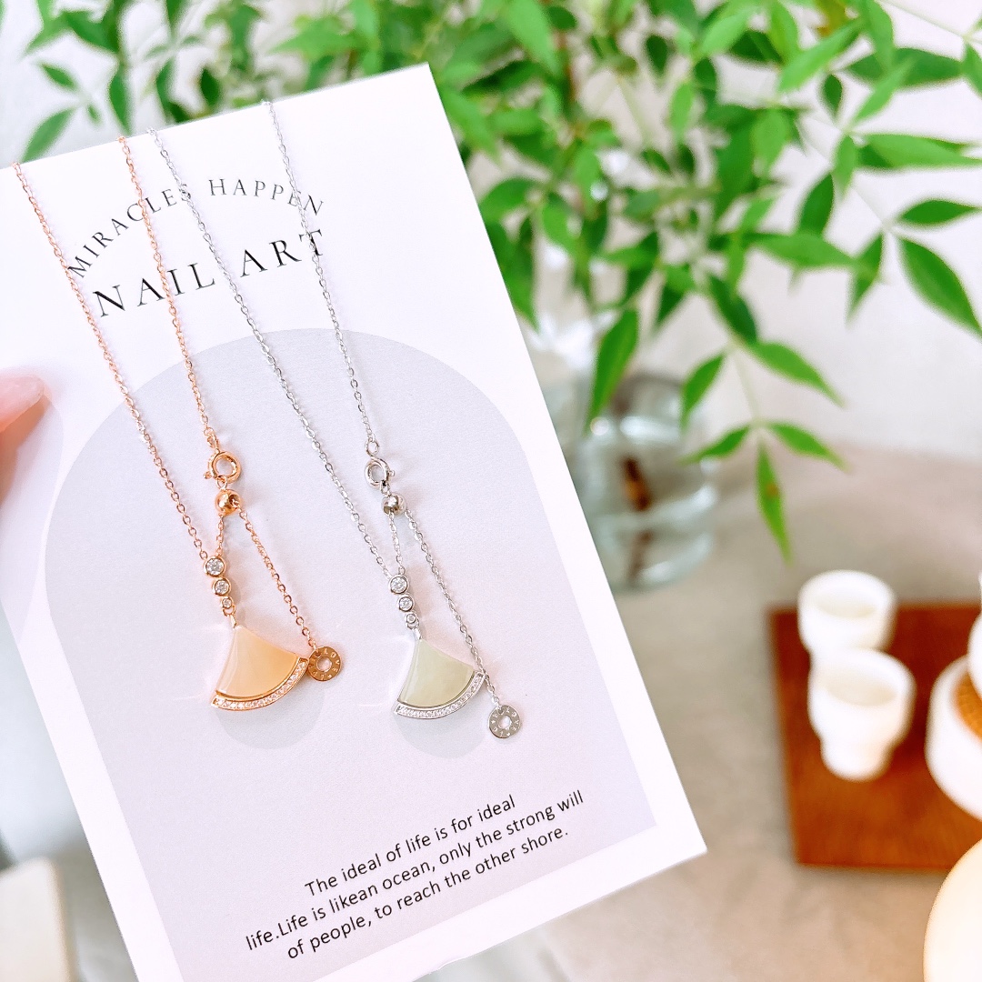 Fine Silver Hetian Jade Necklace Artistic Confession Silver