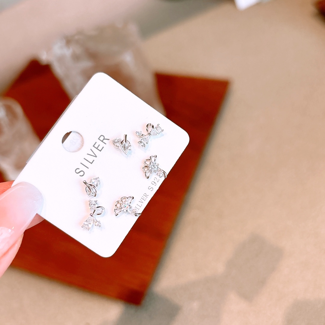 Solid Silver Earrings Chic Wedding Favor Silver