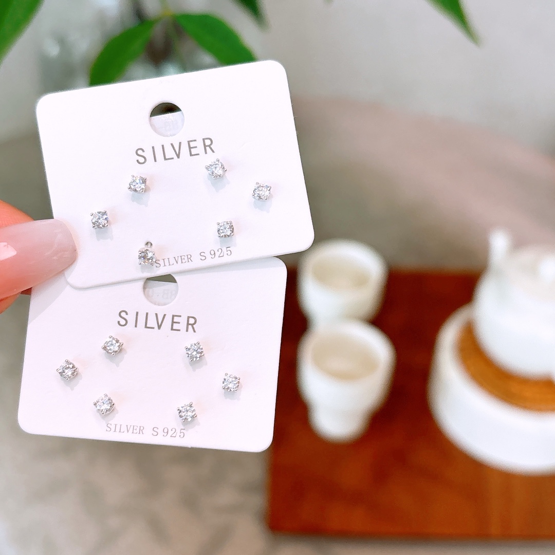 Hypoallergenic Silver Earrings Gentle Spring Festival Silver