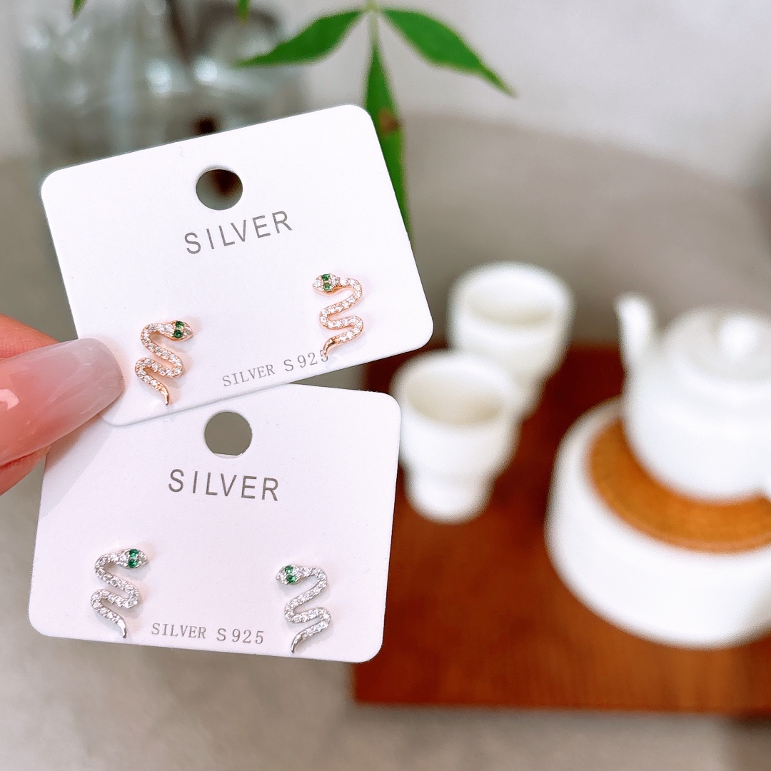 Hypoallergenic Silver Earrings Ins Style Wedding Favor Silver