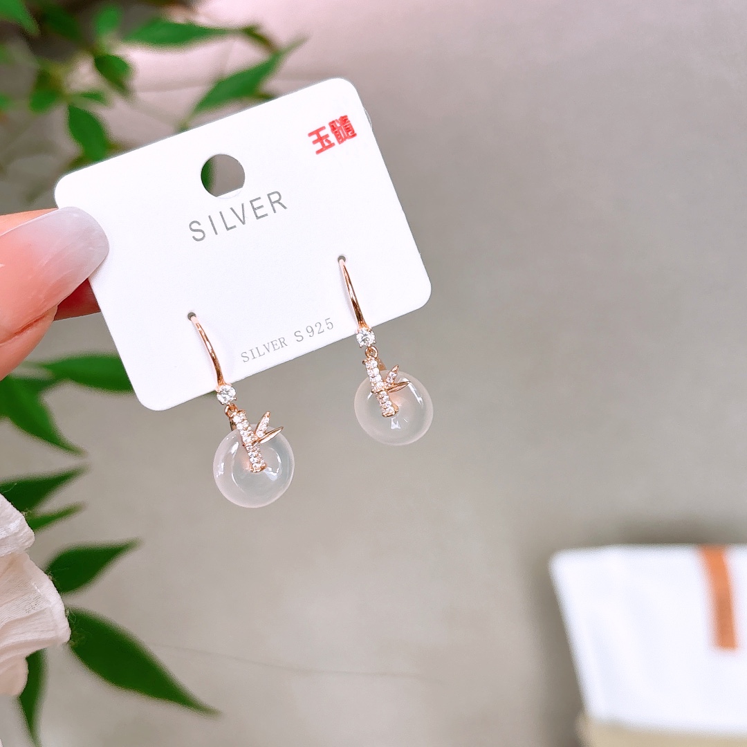 Fine Silver Drop & Thread Earrings Delicate Wedding Favor Gold