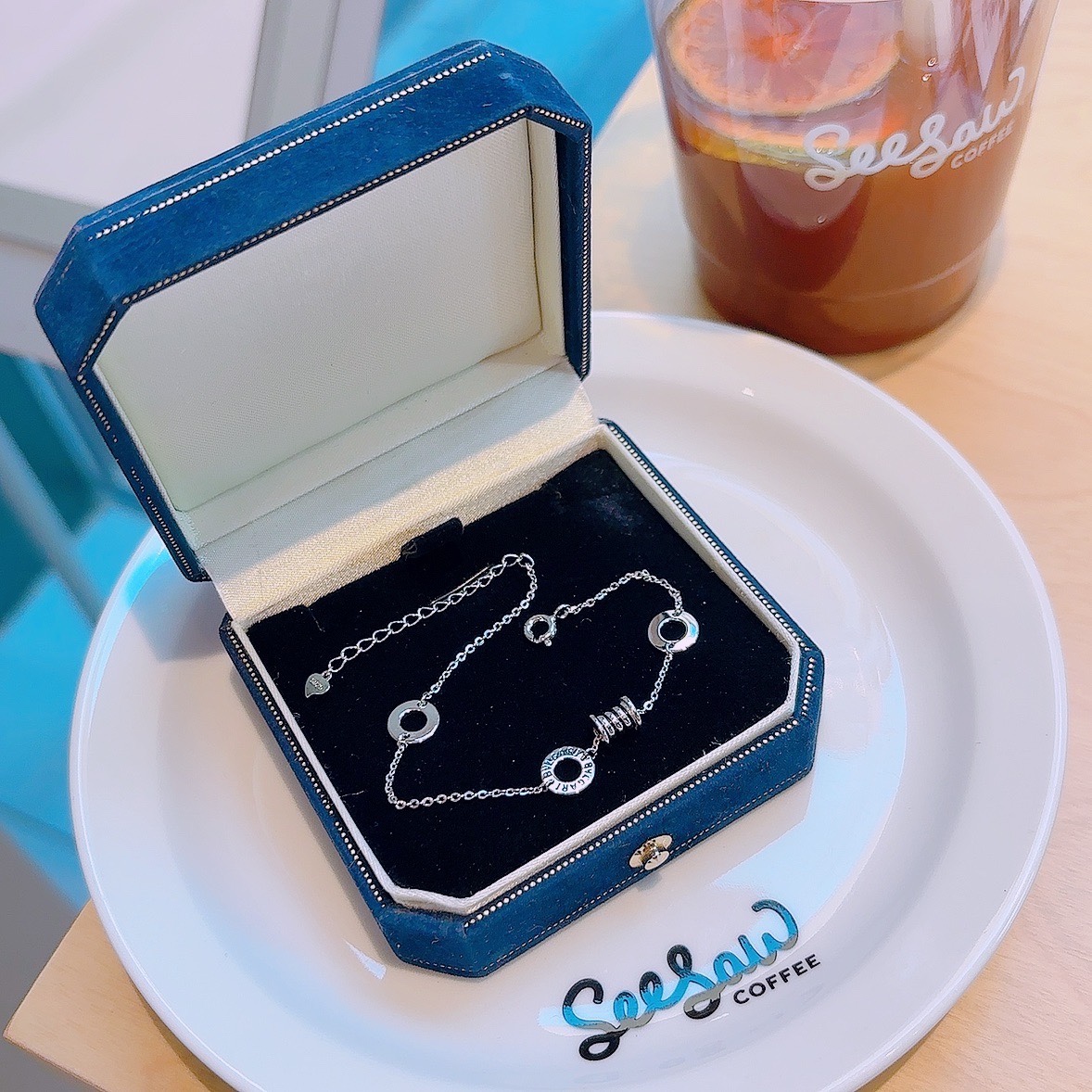 ミニマルファインシルバーブレスレットシルバー ウェディングギフト