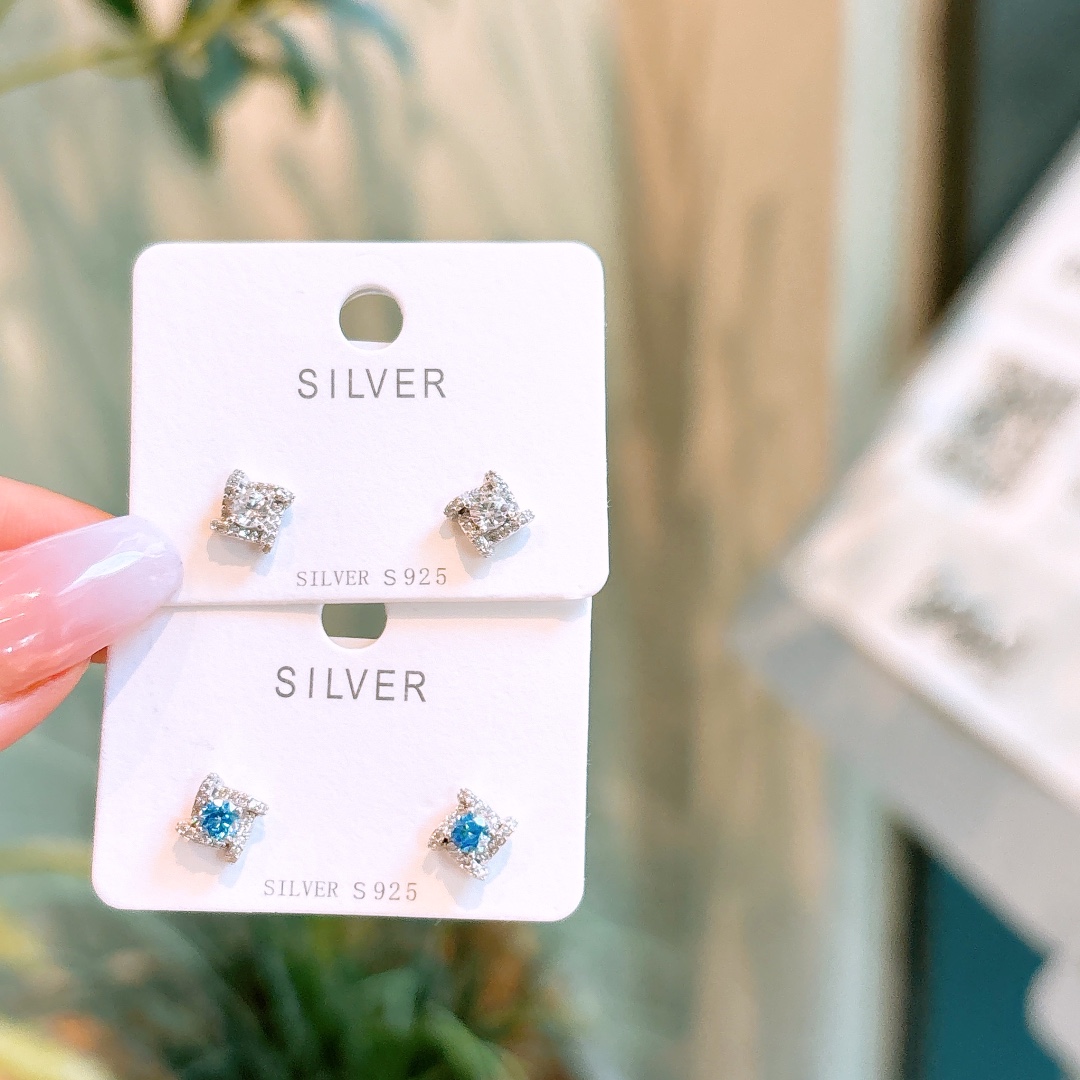 Low Allergy Silver Earrings Korean Style Anniversary Gold