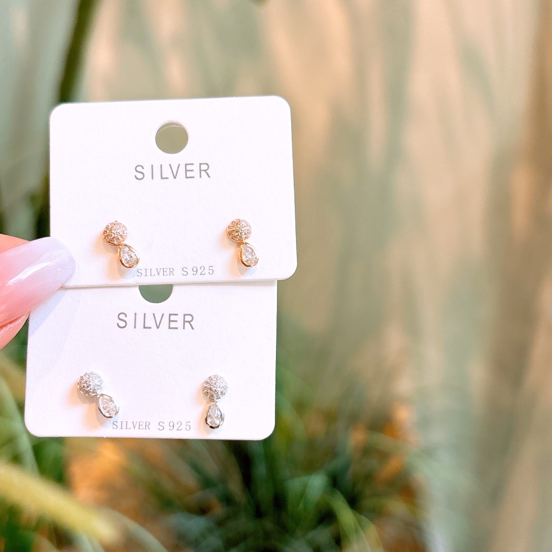 Low Allergy Silver Earrings Fashion Wedding Registration Gold