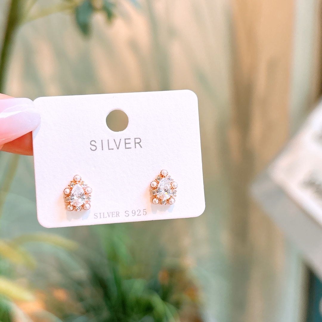 925 Silver Earrings Elegant Graduation Gold