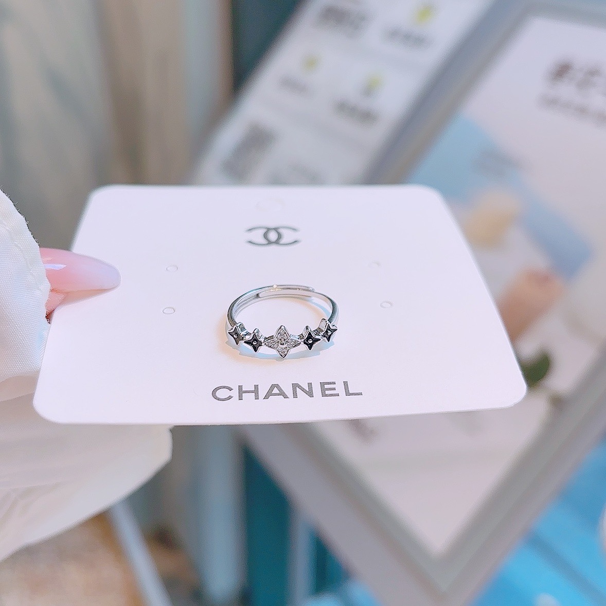 Solid Silver Ring Cute Party Gold