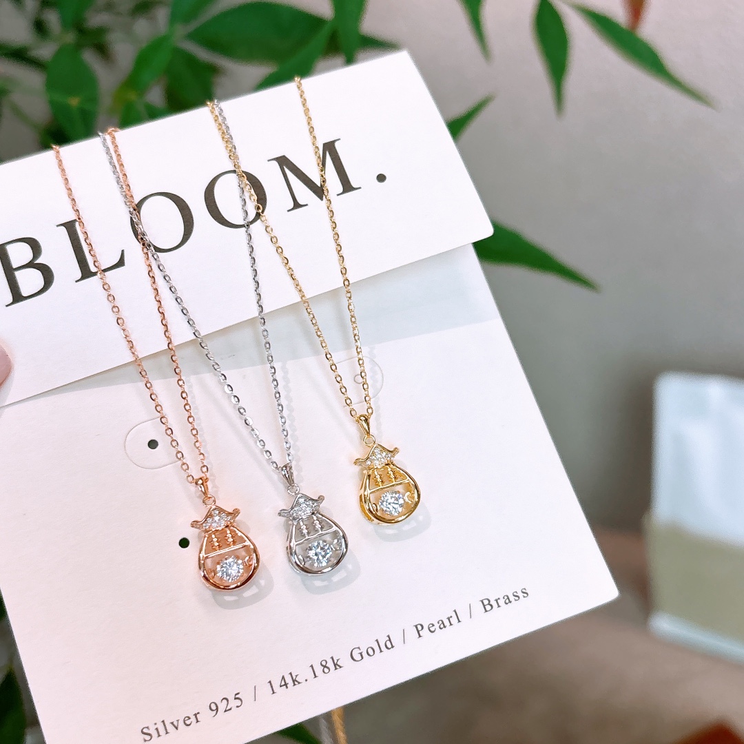 Fine Silver Necklace Romantic Everyday Wear Gold