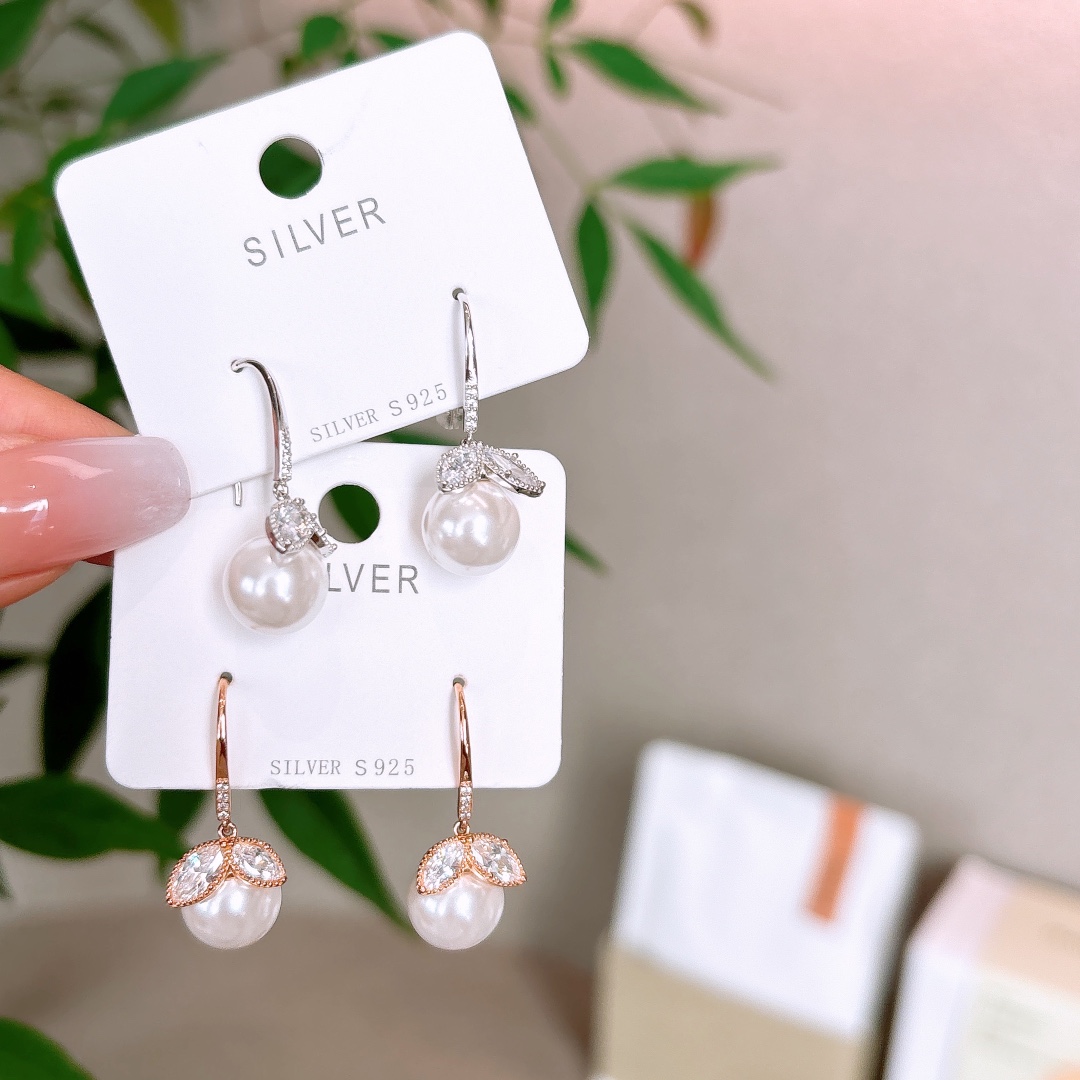 925 Silver Drop & Thread Earrings Romantic Housewarming Silver