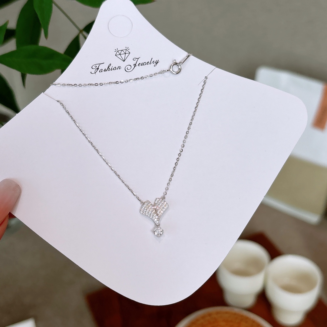 Low Allergy Silver Moissanite Necklace Ultra Minimal Christmas Silver