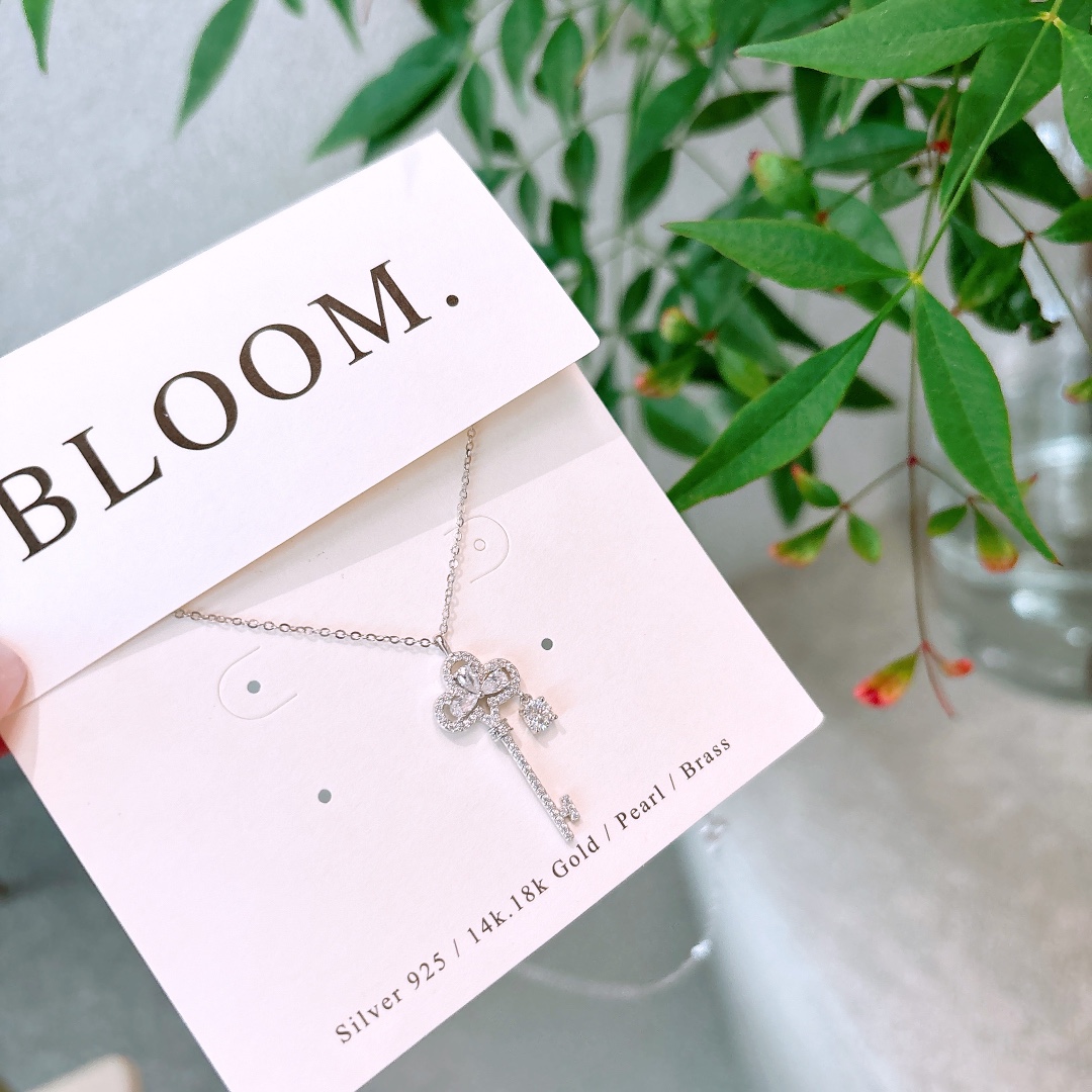 Nickel Free Silver Moissanite Necklace Ins Style Travel Silver