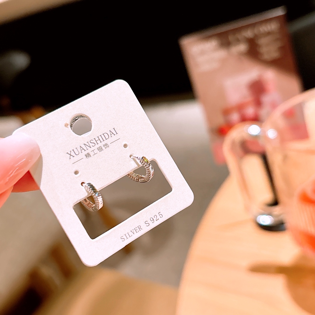 Solid Silver Ear Cuffs Minimalist Graduation Silver