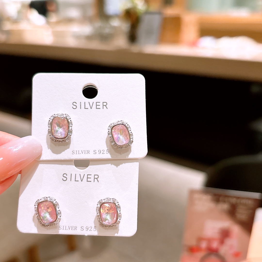 Low Allergy Silver Earrings Cute Mother's Day Gold