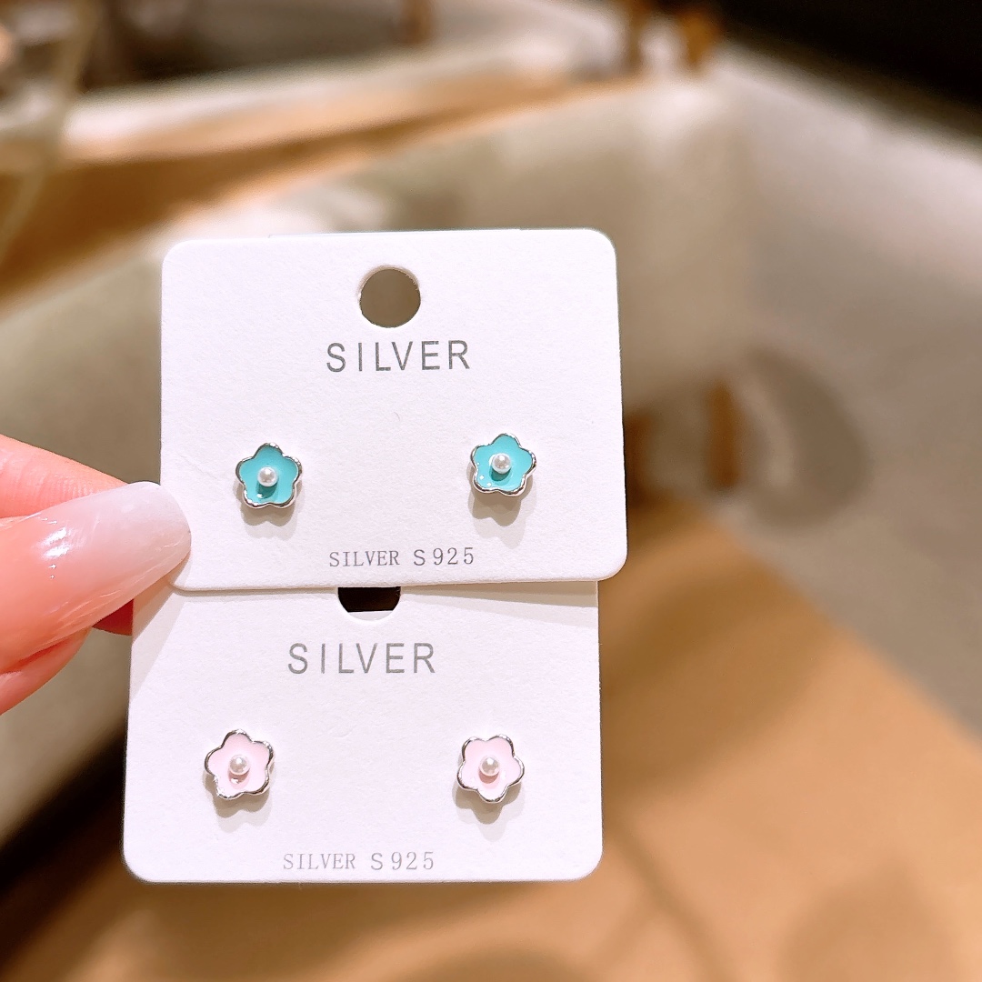 Hypoallergenes Silber Ohrringe Süß Valentinstag Gold