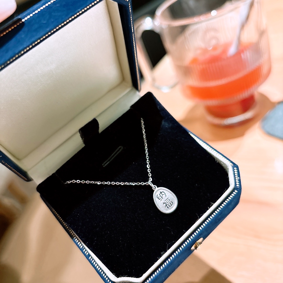 Massivsilber Kette Leichter Luxus Geschenk für beste Freundin Silber