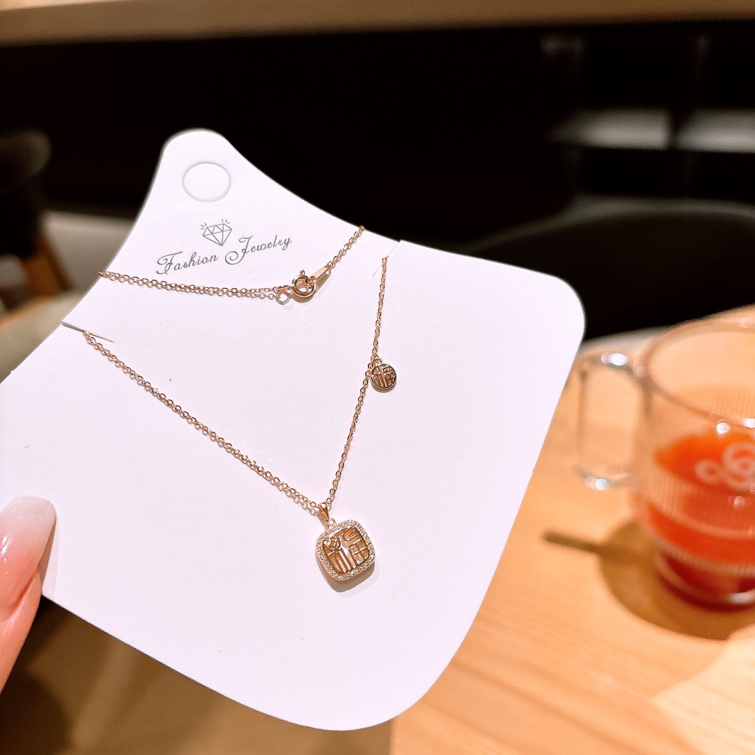 Low Allergy Silver Necklace Light Luxury Wedding Silver