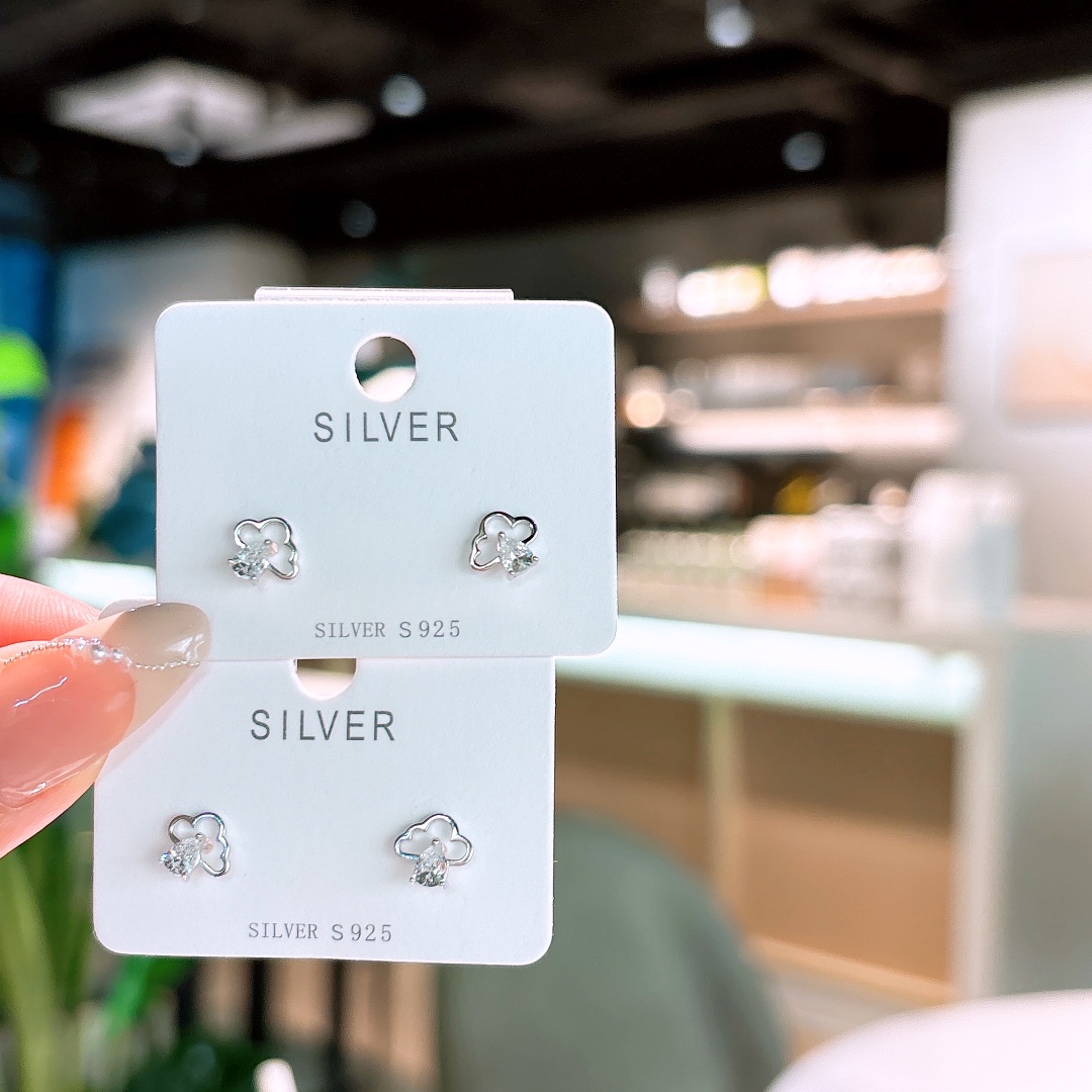 Fine Silver Earrings Girly Wedding Favor Gold