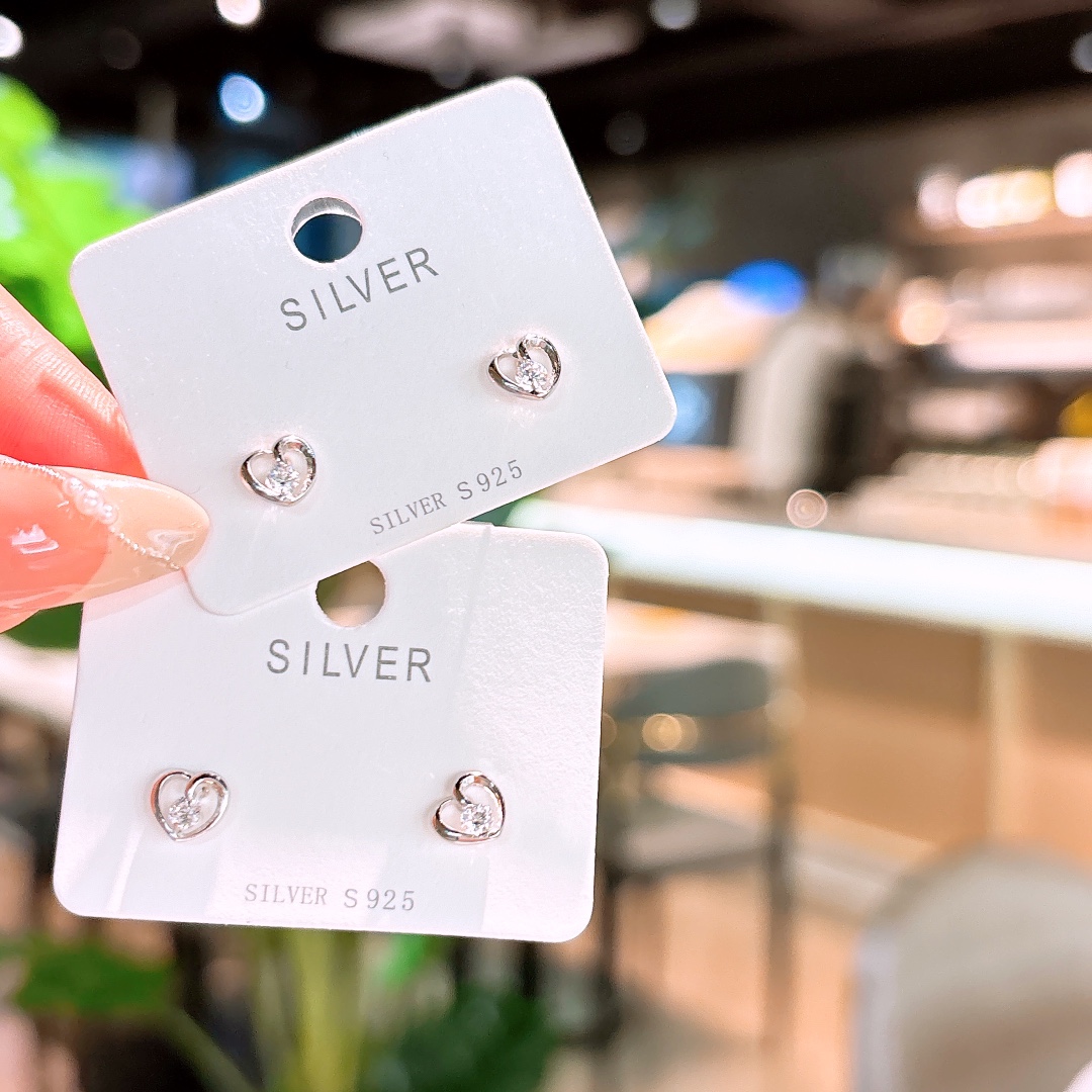 Solid Silver Earrings Premium Self-love Gold