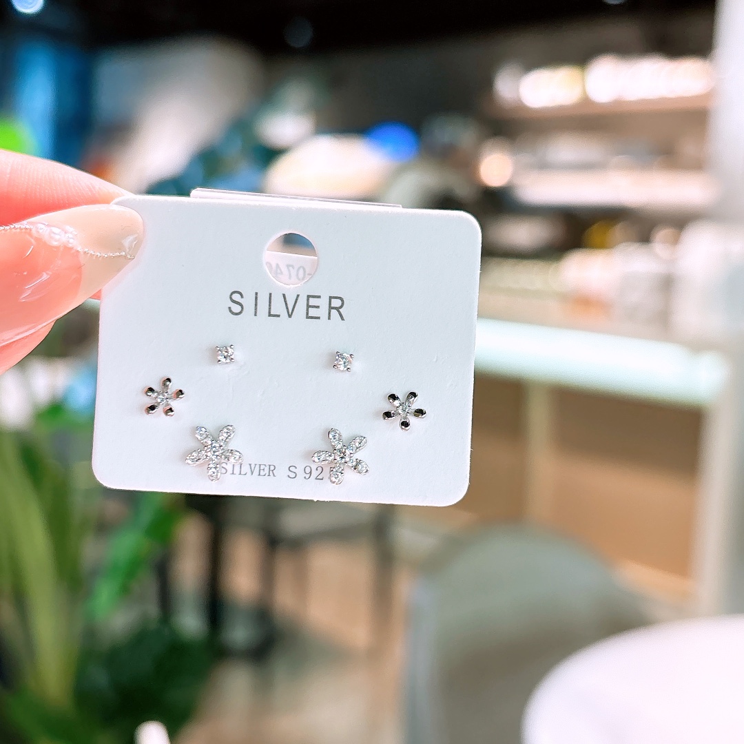 925 Silver Earrings Elegant Proposal Gold