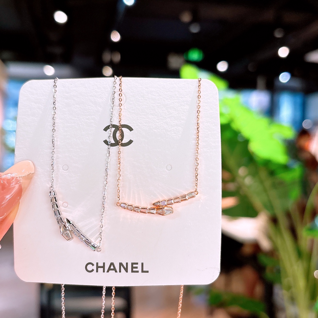 S925 Sterling Silver Necklace Fashion Annual Party Gold