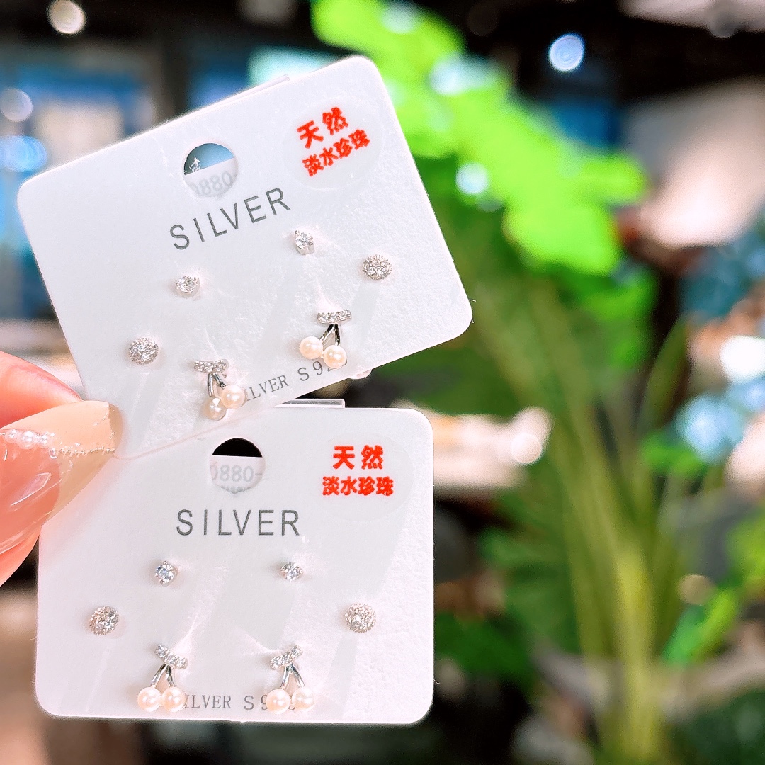 Hypoallergenic Silver Earrings Ultra Minimal Christmas Silver