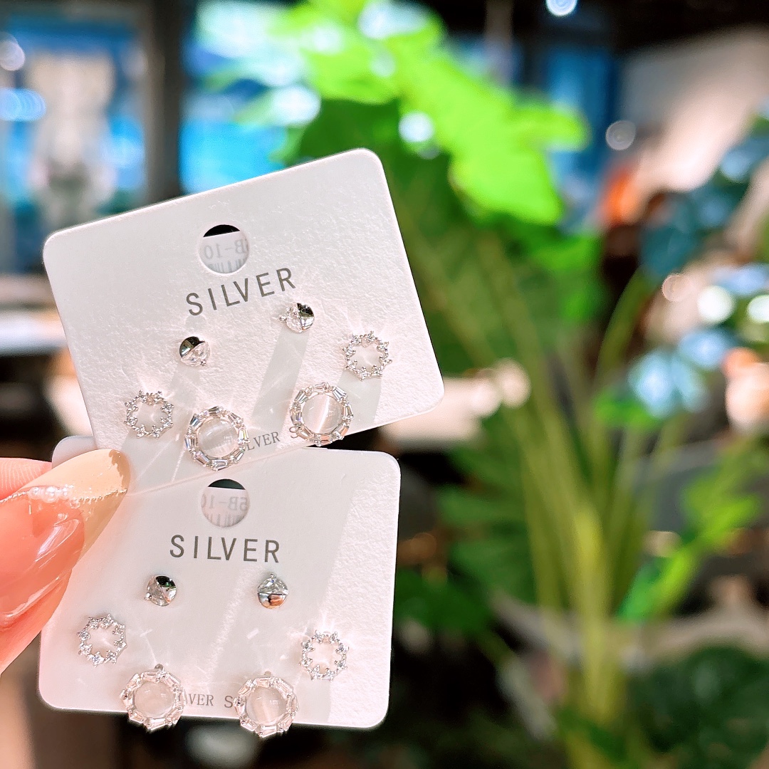 925 Silver Earrings Sweet & Cool Date Night Gold