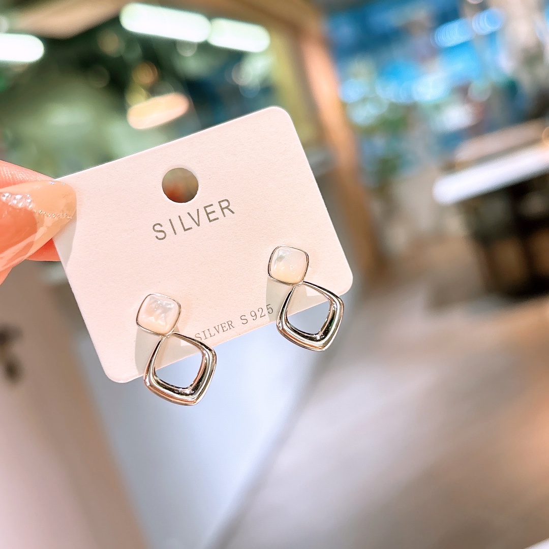 Fine Silver Earrings Gentle Housewarming Gold