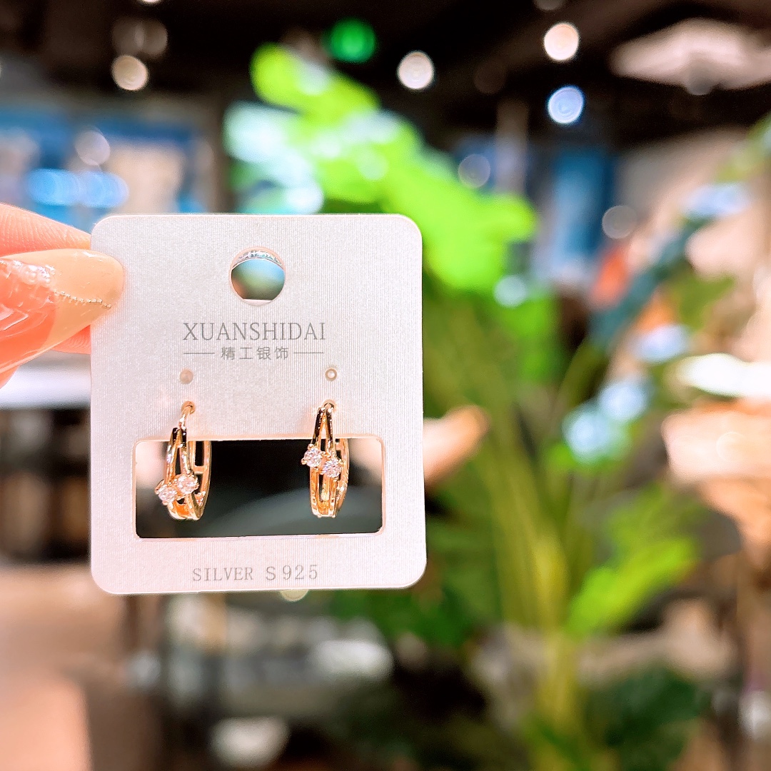 ユニーク925シルバーイヤーカフゴールド デート