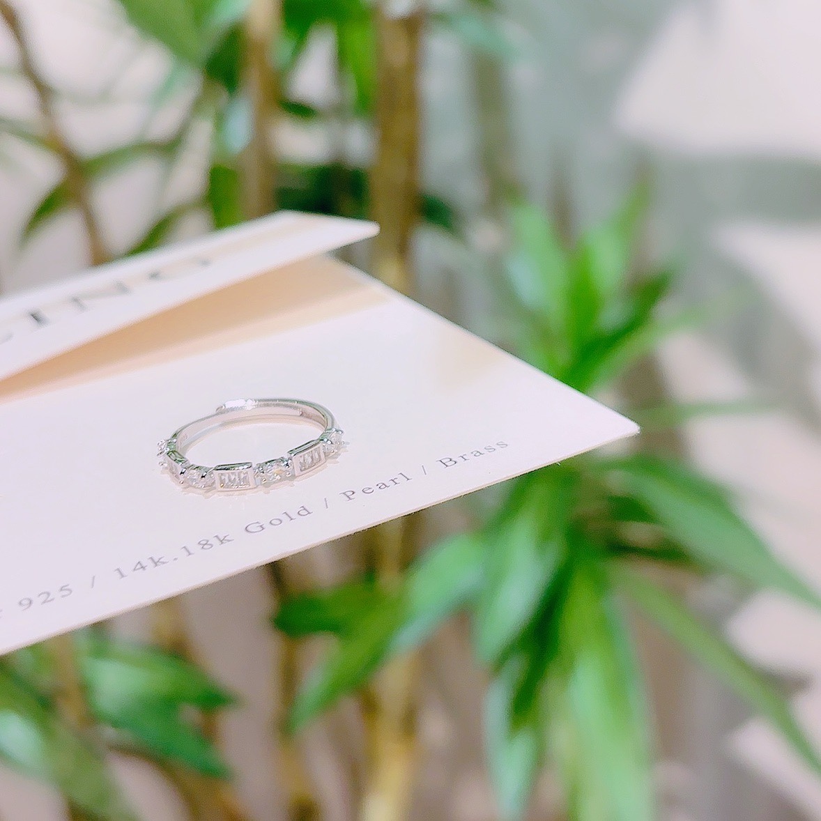 ガーリー純銀リングシルバー ウェディング