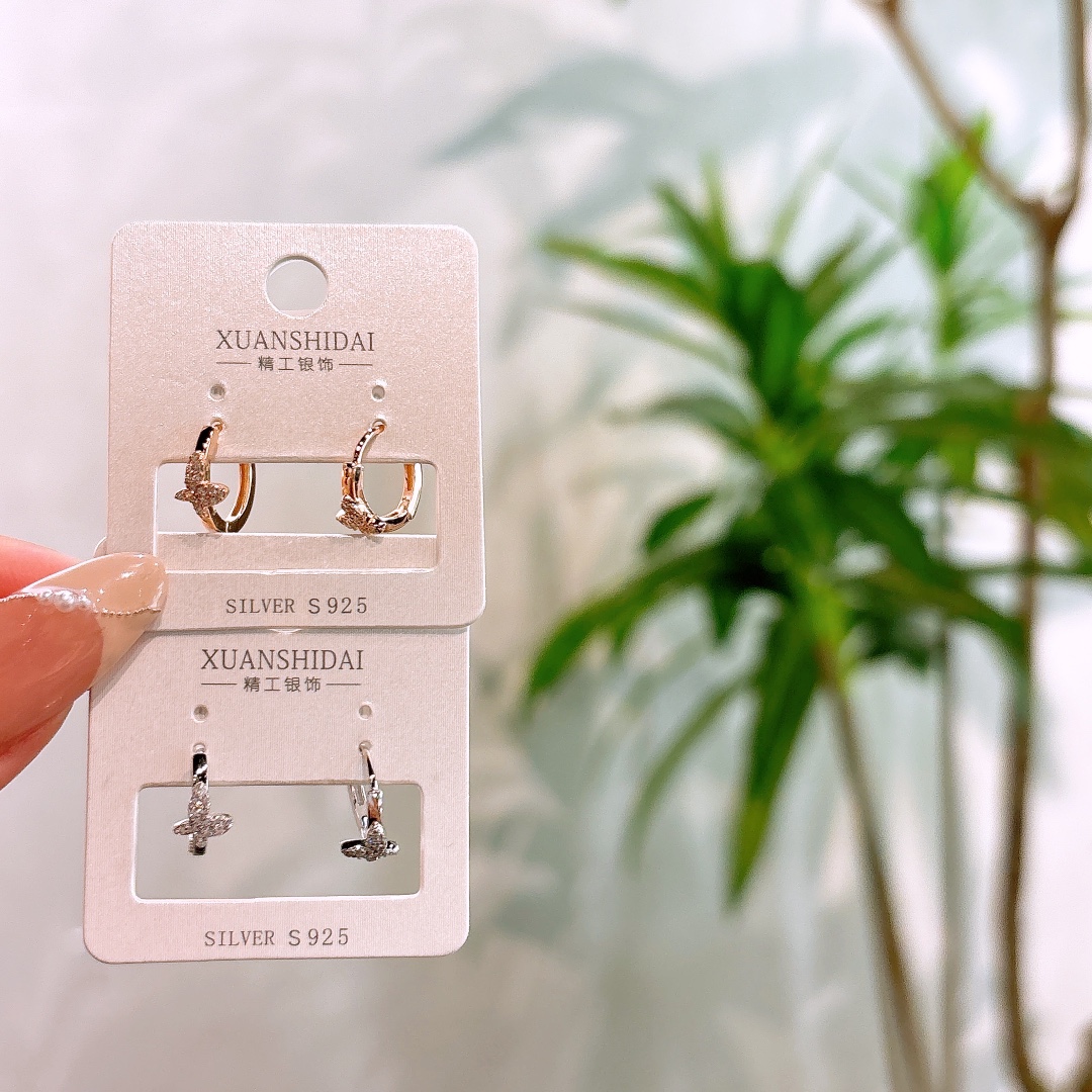 S925 Sterling Silver Ear Cuffs Precision Workplace Gold